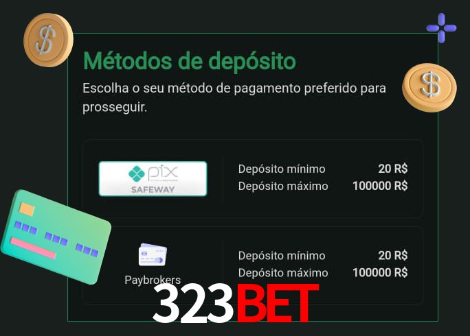 O cassino 323bet oferece uma grande variedade de métodos de pagamento
